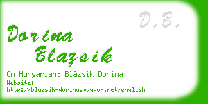 dorina blazsik business card