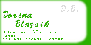 dorina blazsik business card